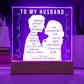 To My Husband | Printed Square Acrylic Plaque